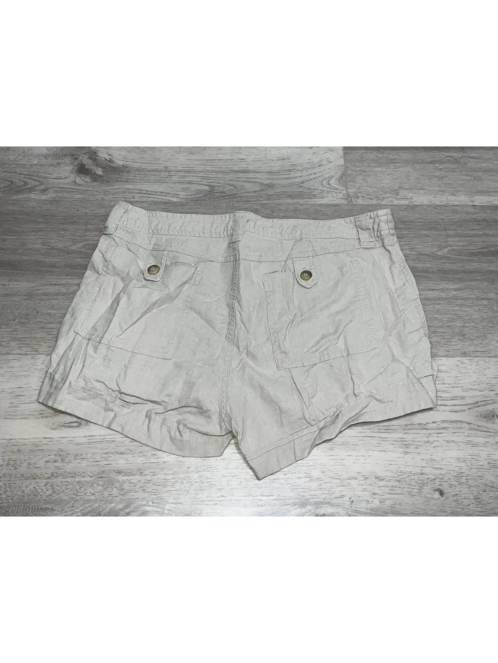 Gap Aubrey Beige Linen Blend Shorts Size 8
